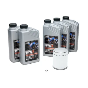 5 Qt. SYN3 Full Synthetic Motorcycle Lubricant Oil Change Kit – Chrome Filter